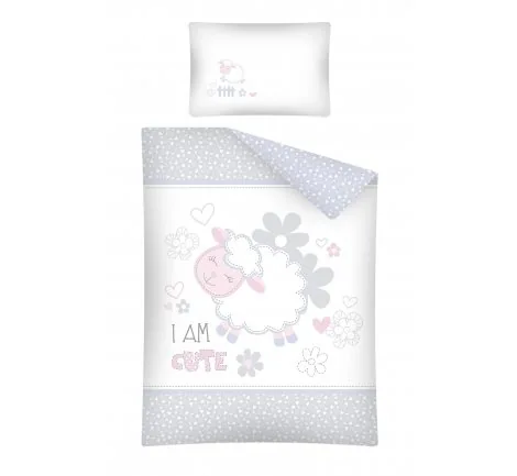 Pościel dla dzieci z bawełny do łóżeczka - Owieczka - 100x135 +40x60 - 2856 B