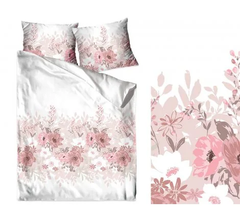Pościel z Bawełny - 140x200 + 70x80 - Joyy - Kwiaty - Bielbaw