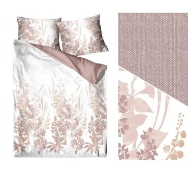 Pościel z satyny bawełnianej - 160x200 - Kimm Beige - Greno Gold Line dwustronny