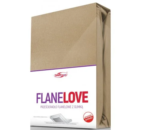Prześcieradło flanelowe - 220x210 - beżowe - bez gumki - Beż