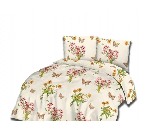 Pościel flanelowa - 220x200 - Różowe Kwiatki - 31469/2