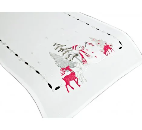 Szal świąteczny - bałwanek - 40x140 cm boże narodzenie