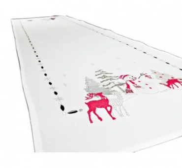 Szal świąteczny - bałwanek - 40x140 cm boże narodzenie