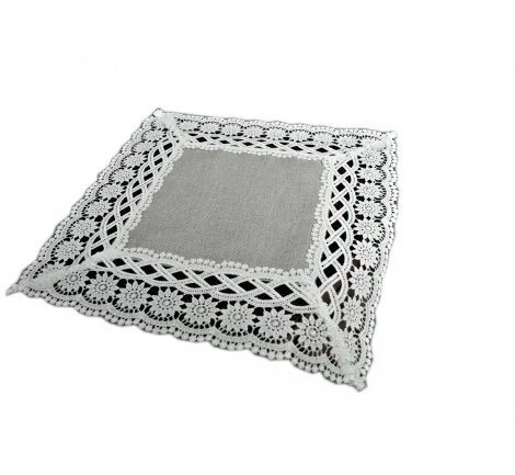 Serwetka z białą gipiurą 30x30 - Gracja 43812