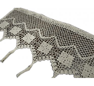 Zazdrostka -  szydełko - ecru -  30x150 - firana  10188 -  ręcznie robiona