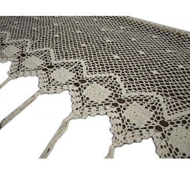 Zazdrostka - szydełko - Ecru -  50x150 - firana  10188 -  ręcznie robiona