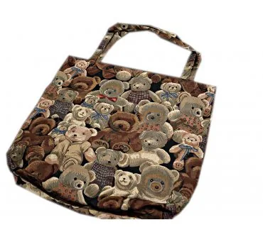 Torba gobelin - duża - 42x40 - butik - Misie