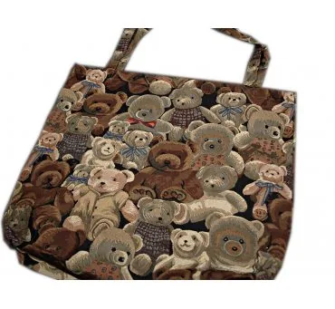 Torba gobelin - duża - 42x40 - butik - Misie