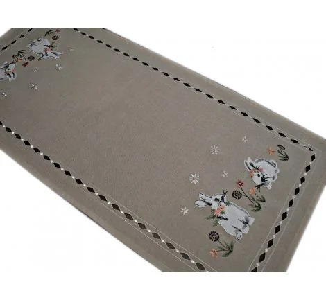 Nakładka świąteczna - 40x85 Zajączek - int 190140 beż - wielkanoc