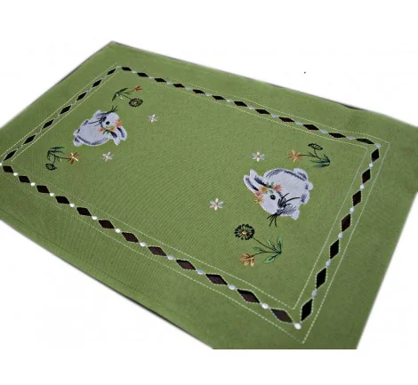 Nakładka świąteczna - 30x45 Zajączek - int 190140 zielony
