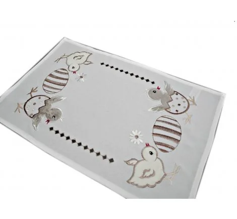 Serwetka świąteczna - 30x45 - Kurczaczek - int 190423 - brąz - wielkanoc