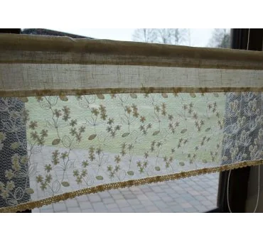 Zazdrostka Ecru 30x200 – Firana z Organtyny i Koronki – Styl Village
