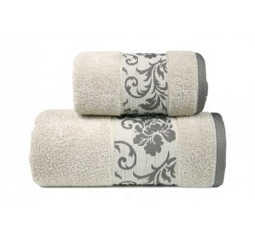 Ręcznik Glamour -  70x140 - Beżowy - mikrobawełna Greno   beż Ręcznik Glamour -  70x140 - Beżowy - mikrobawełna Greno   beż