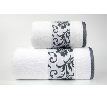 Ręcznik Glamour -  70x140 - Biały - mikrobawełna Greno Ręcznik Glamour -  70x140 - Biały - mikrobawełna Greno