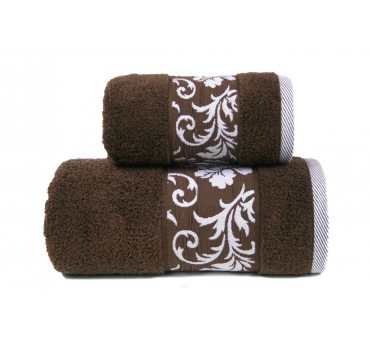 Ręcznik Glamour -  50x90 - Brązowy - mikrobawełna Greno   Brąz Ręcznik Glamour -  50x90 - Brązowy - mikrobawełna Greno   Brąz