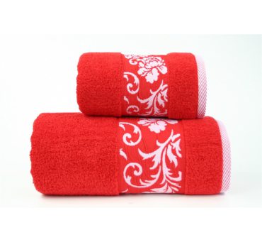 Ręcznik Glamour -  70 x 140 - Czerwony - mikrobawełna Greno Ręcznik Glamour -  70 x 140 - Czerwony - mikrobawełna Greno