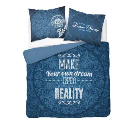 Pościel z bawełny - 160x200 - 3251 A - Love Story - Holland holenderska