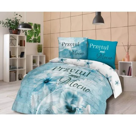 Pościel z bawełny - Przytul Mnie Mocno - 160x200 - 61464/1 - vintage