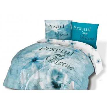Pościel z bawełny - Przytul Mnie Mocno - 160x200 - 61464/1 - vintage