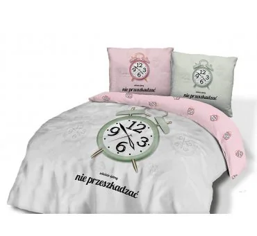 Pościel z bawełny - Właśnie śpimy.. - 160x200 -61470/1 - vintage