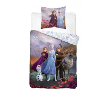 Pościel dla dzieci Kraina Lodu 160x200 + 70x80 Detexpol Frozen - Fro 32