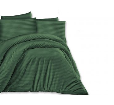 Jednobarwna pościel z satyny bawełnianej Dark Green 160x200  Cizgili - zieleń butelkowa Jednobarwna pościel z satyny bawełnianej Dark Green 160x200  Cizgili - zieleń butelkowa