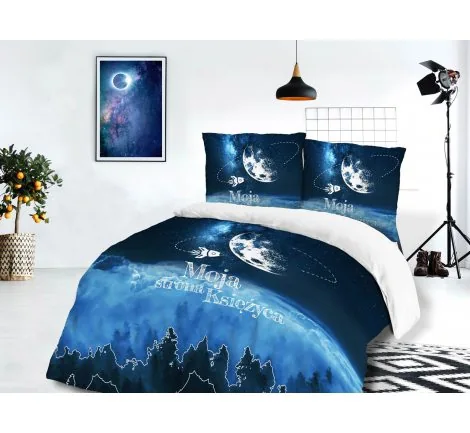 Pościel z bawełny - Moja Strona Księżyca - 220x200 -61479/1 - vintage