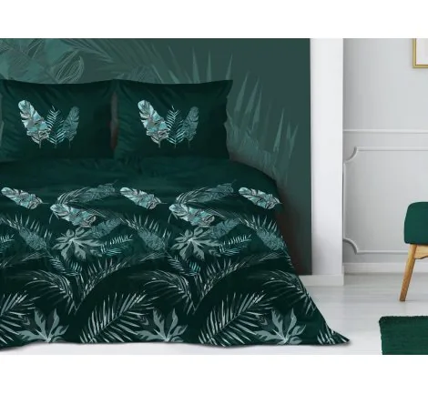 Pościel z satyny bawełnianej Greno XQ Misty Jungle 140x200 +70x80