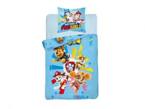 Pościel z bawełny dla dzieci - Psi Patrol - 160x200 +70x80 - Paw 0007