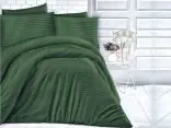 Jednobarwna pościel z satyny bawełnianej Dark Green 180x200 Cizgili - zieleń butelkowa