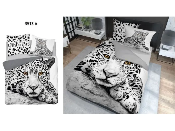 Pościel bawełniana - 220x200 - 3513 a - Pantera - Holland holenderska