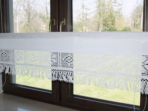Zazdrostka 30x200 Arkadia - Biały - firana   1547  biała