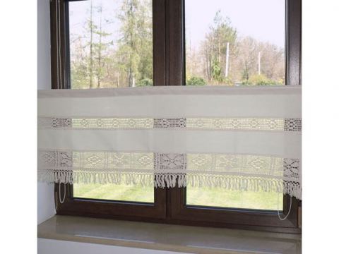 Zazdrostka 50x150 Arkadia - Beżowy - firana   1547  beż