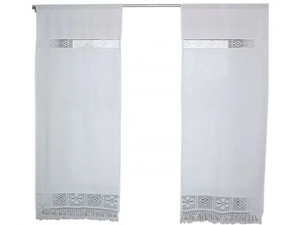 Zasłona 150x60 Arkadia - Biała - firana 1547 biały