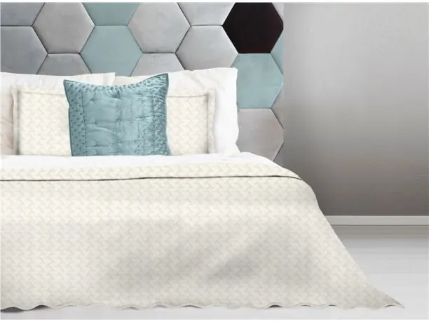 Narzuta Żakardowa - kremowa - 220x260 cm - Techno - Greno