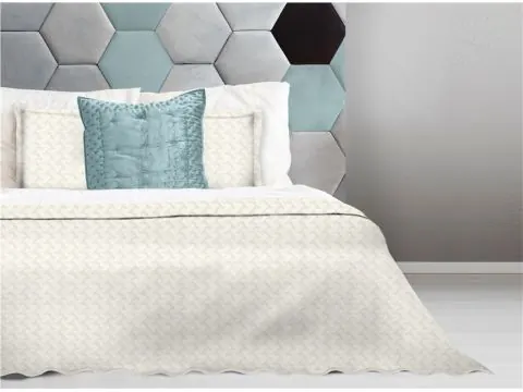 Narzuta Żakardowa - kremowa - 170x210 cm - Techno Greno