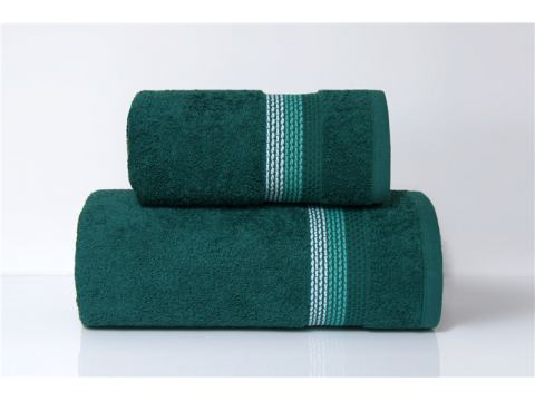 Ręcznik Ombre - 50x90 - zielony z bordiurą - jednobarwny -  Fine Collection -  Greno Ręcznik Ombre - 50x90 - zielony z bordiurą - jednobarwny -  Fine Collection -  Greno