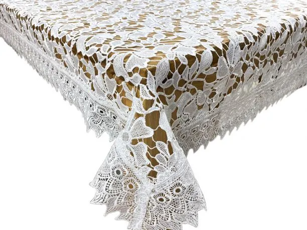 Dekoracyjny Obrus z gipiurą - 150x260 cm int 5004