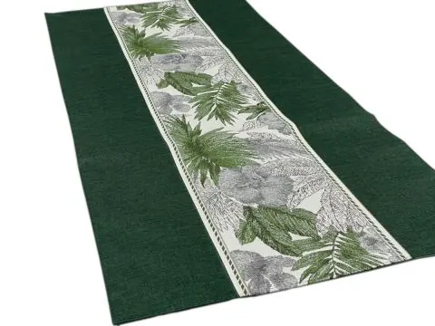 Dekoracyjny bieżnik - 40x90 cm - Flora - int 522 zielony