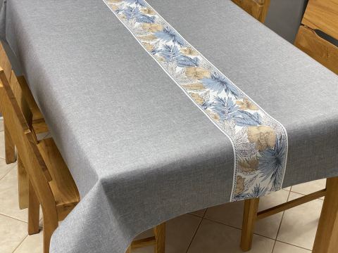 Obrus dekoracyjny - Flora - 140x220 - int 520 - popielaty