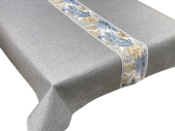 Obrus dekoracyjny - Flora - 130x180 - int 520 - popielaty