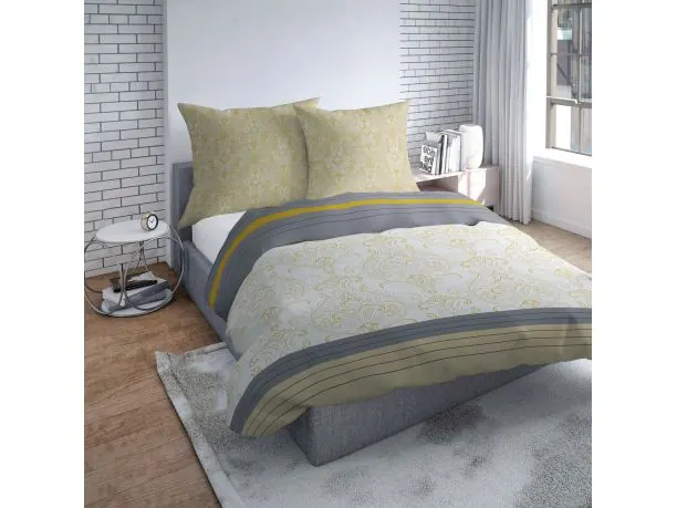 Pościel z flaneli - 220x200 - 2874 G złoty ornament Detexpol