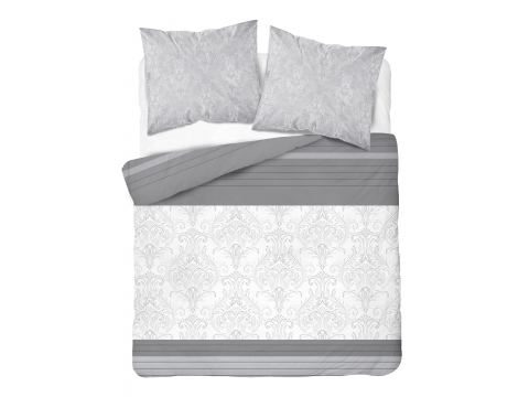 Pościel z flaneli - 220x200 - 2874 H srebrny ornament Detexpol