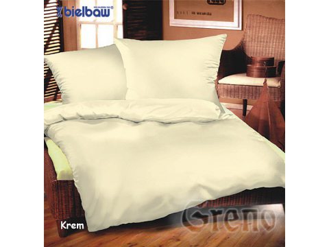 Komplet pościeli Bielbaw Jednobarwna Krem 160x200 greno