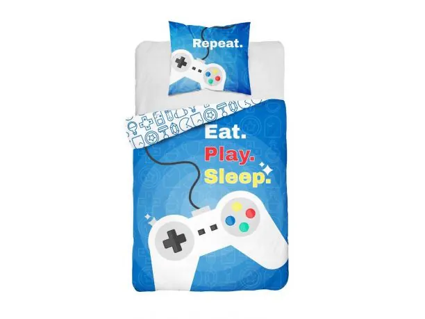 Pościel z bawełny 160x200 Eat. Play. Sleep 3623 A Holland holenderska dla dzieci