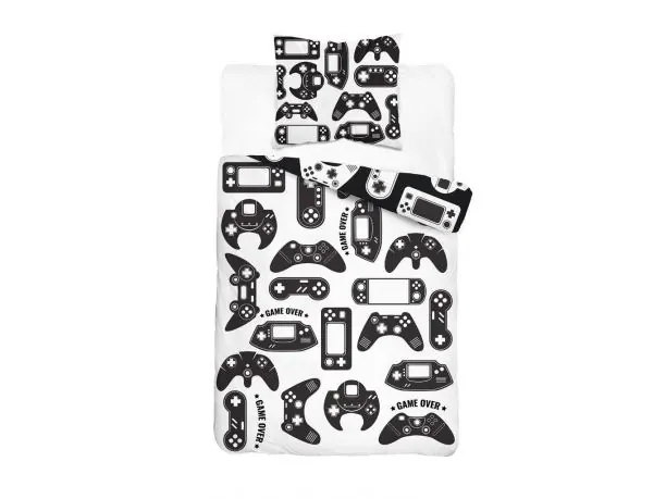 Pościel z bawełny 160x200 +70x80 Game Over 3633 A Holland holenderska dla dzieci