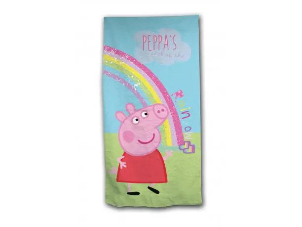 Ręcznik Plażowy licencyjny 70x140 cm Peppa Pig dla dzieci Świnka Peppa