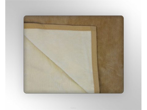 Koc Glamour brąz-beż  150x200 dwukolorowy
