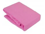 Prześcieradło Frotte z gumką ciemnoróżowe 60x120