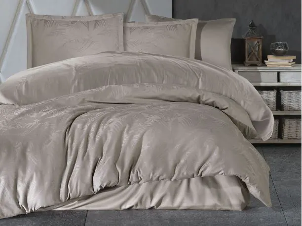 Pościel z satyny bawełnianej Jacquard 160x200 Island 2 Luxury